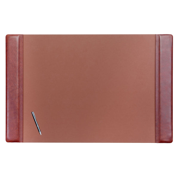 dacasso Mocha Leather 38" x 24" Side-Rail Desk Pad