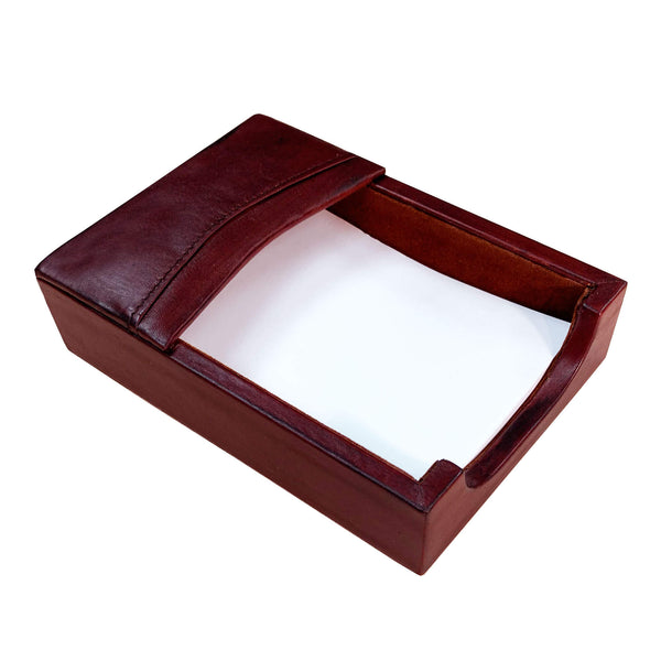 dacasso Mocha Leather 4 x 6 Memo Holder