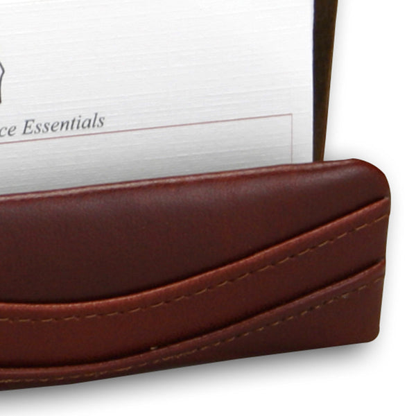 Dacasso Mocha Leather Business Card Holder