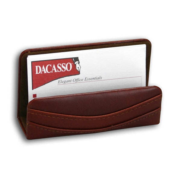 Dacasso Mocha Leather Business Card Holder