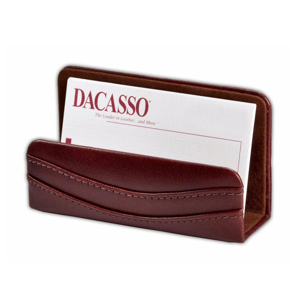 dacasso Mocha Leather Business Card Holder