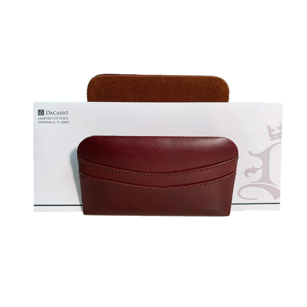 dacasso Mocha Leather Letter Holder