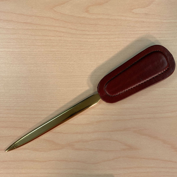 Dacasso Mocha Leather Letter Opener