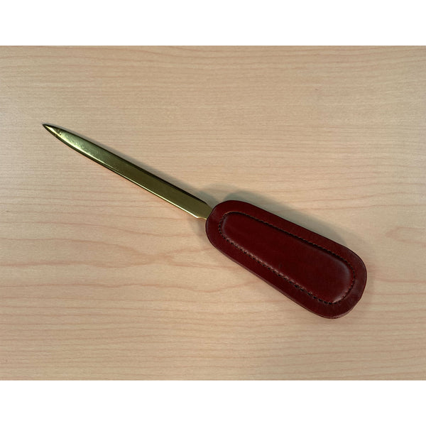 Dacasso Mocha Leather Letter Opener