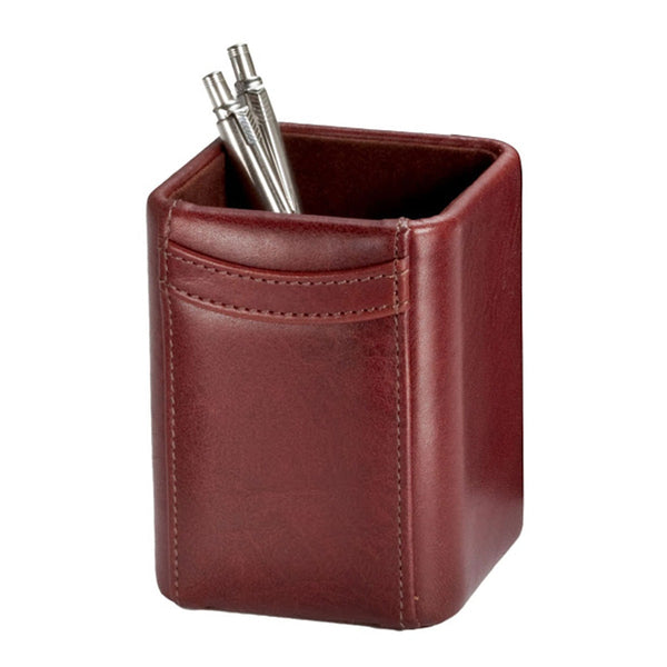 dacasso Mocha Leather Pencil Cup