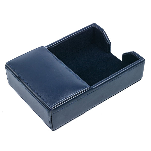 Dacasso Navy Blue Bonded Leather 4" X 6" Memo Holder