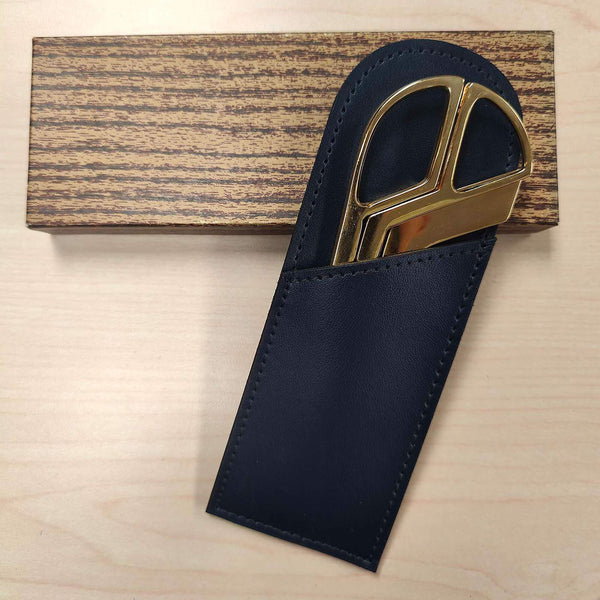 Dacasso Navy Blue Bonded Leather Mini Library Set