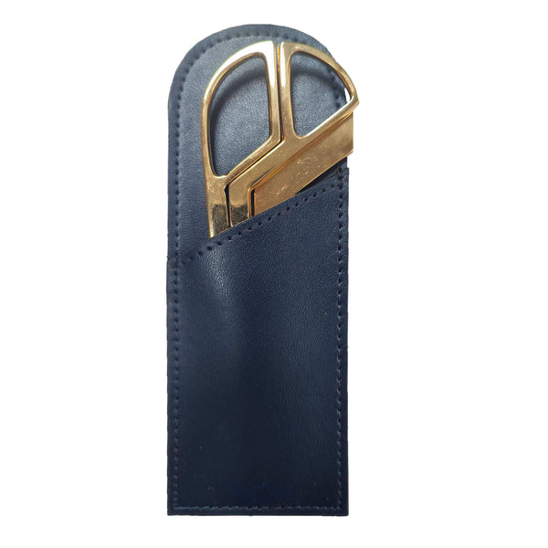 dacasso Navy Blue Bonded Leather Mini Library Set