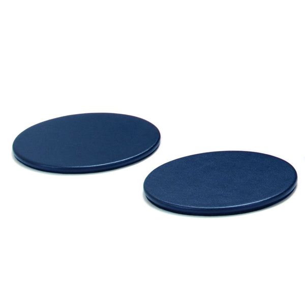Dacasso Navy Blue Leather Single Coaster Round