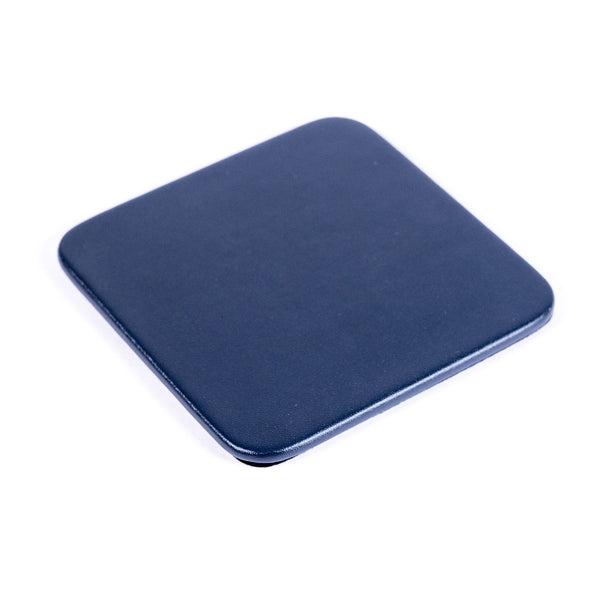 dacasso Navy Blue Leather Single Coaster Square