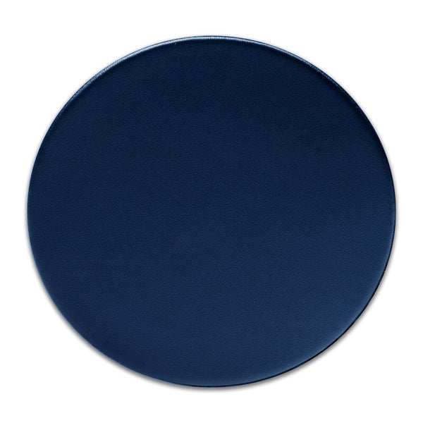 dacasso Navy Blue Leatherette Round Coaster
