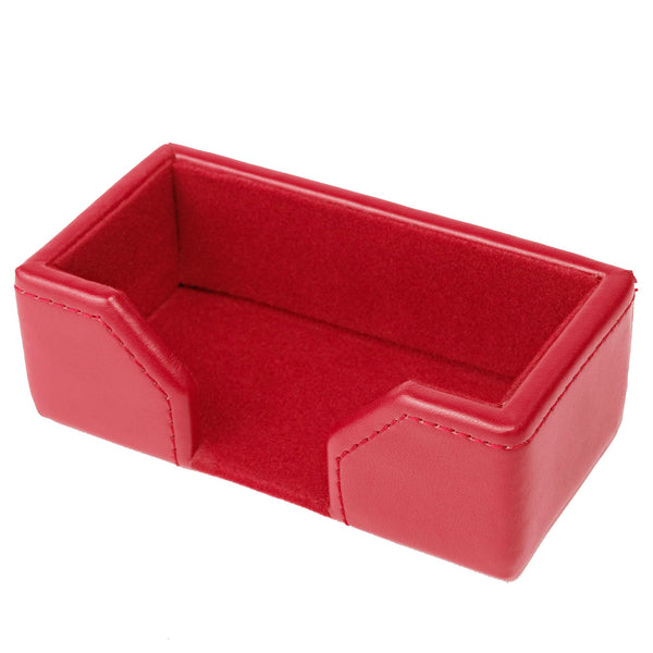 Dacasso Red Bonded Leather Business Card Holder