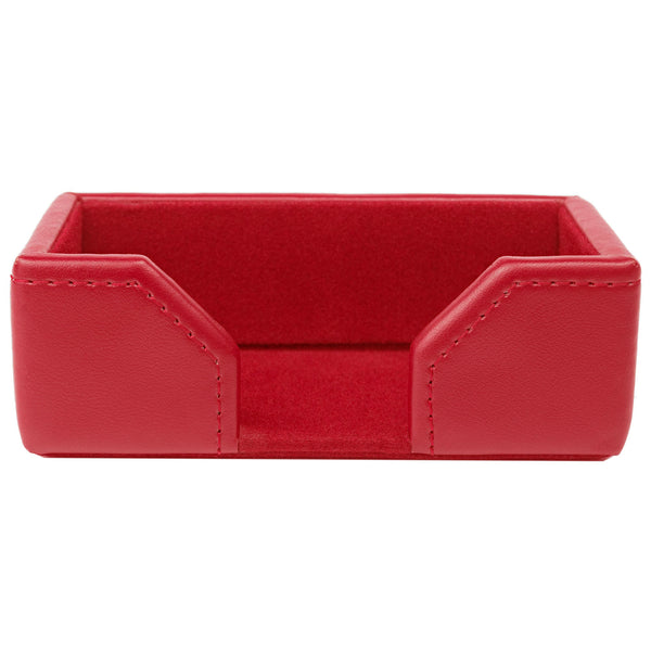 dacasso Red Bonded Leather Business Card Holder