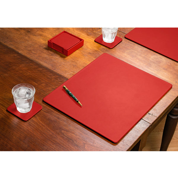 Dacasso Red Leather 17 X 14 Conference Table Pad