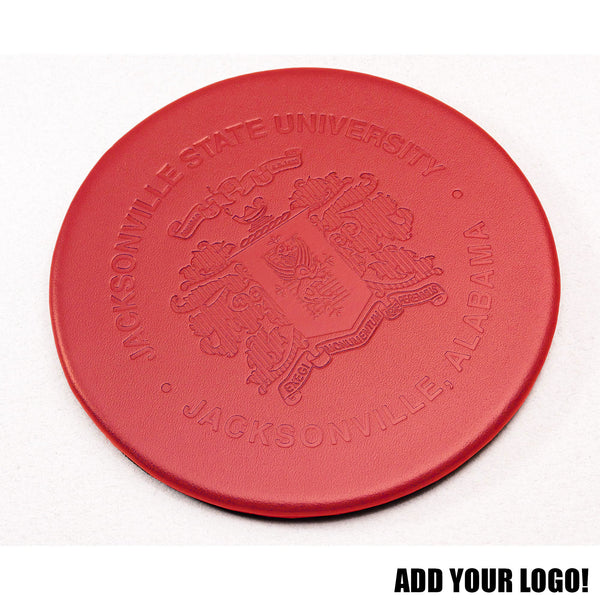 Dacasso Red Leather Single Coaster Round