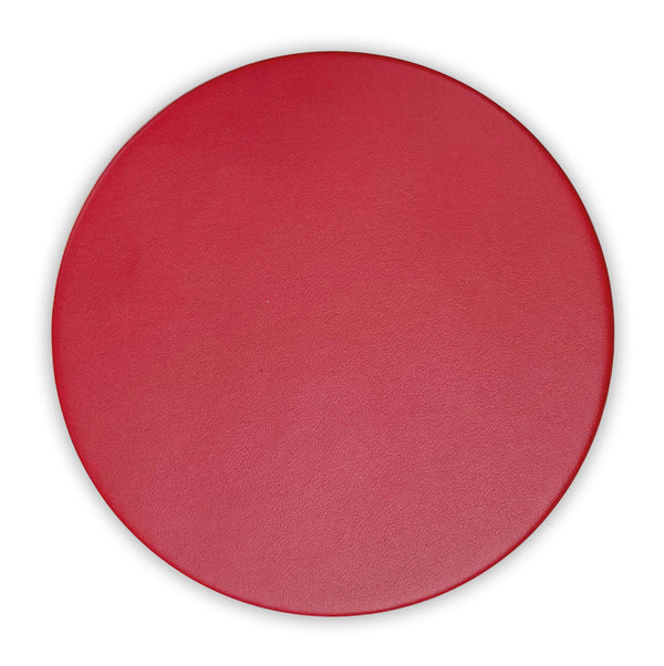 Dacasso Red Leather Single Coaster Round