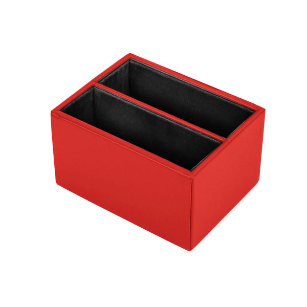 dacasso Red Leatherette 10 Coaster Box/Holder