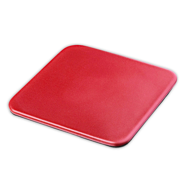 Dacasso Red Leatherette Single Coaster Square