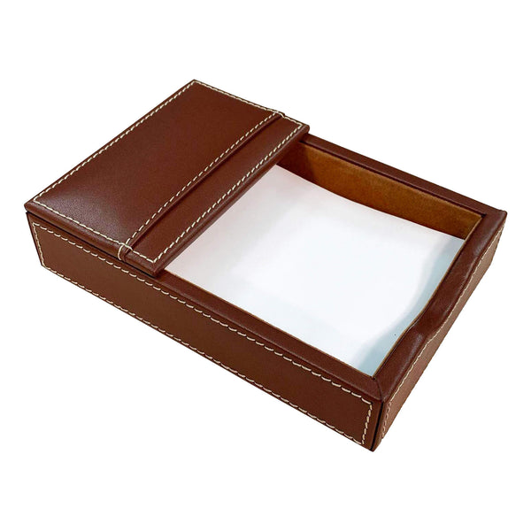 dacasso Rustic Brown Leather 4" x 6" Memo Holder