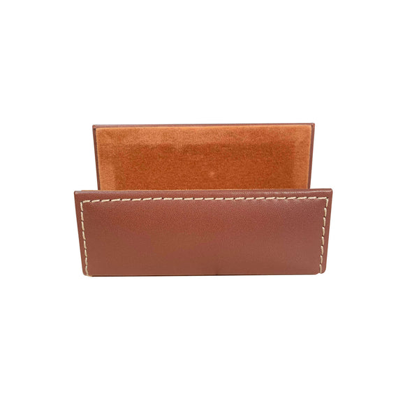 Dacasso Rustic Brown Leather Business Card Holder