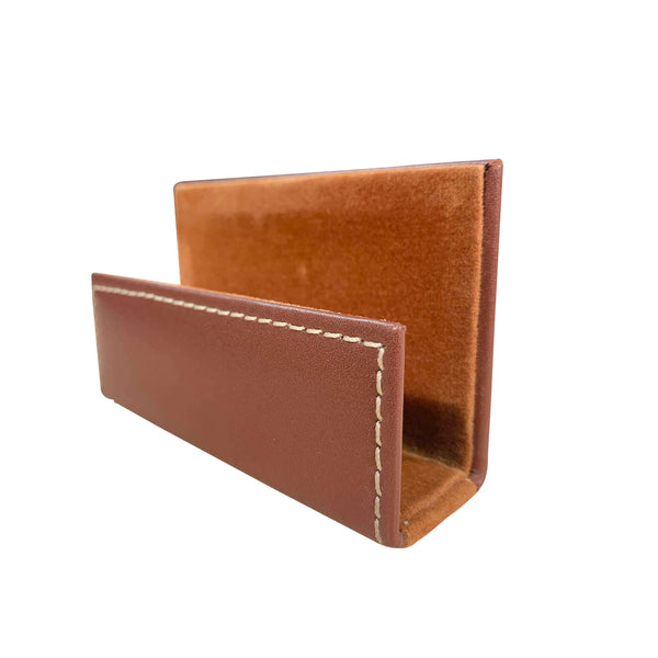 Dacasso Rustic Brown Leather Business Card Holder