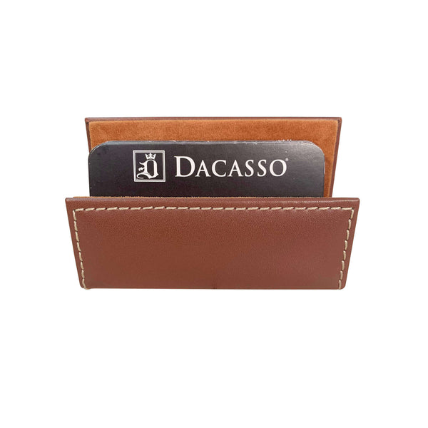 dacasso Rustic Brown Leather Business Card Holder