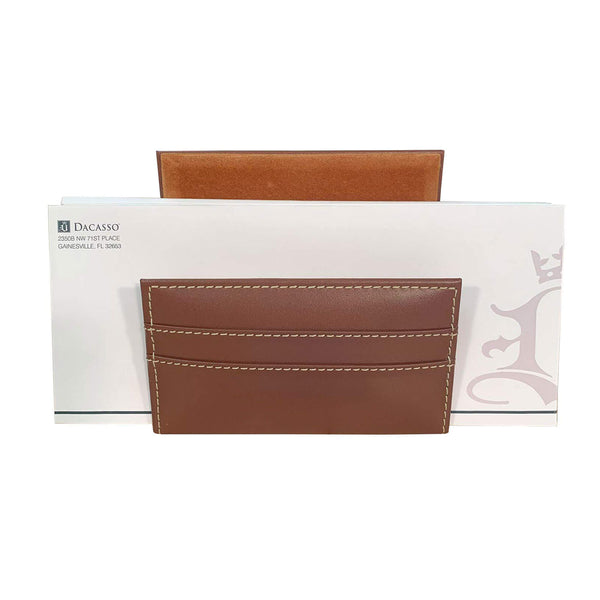 dacasso Rustic Brown Leather Letter Holder