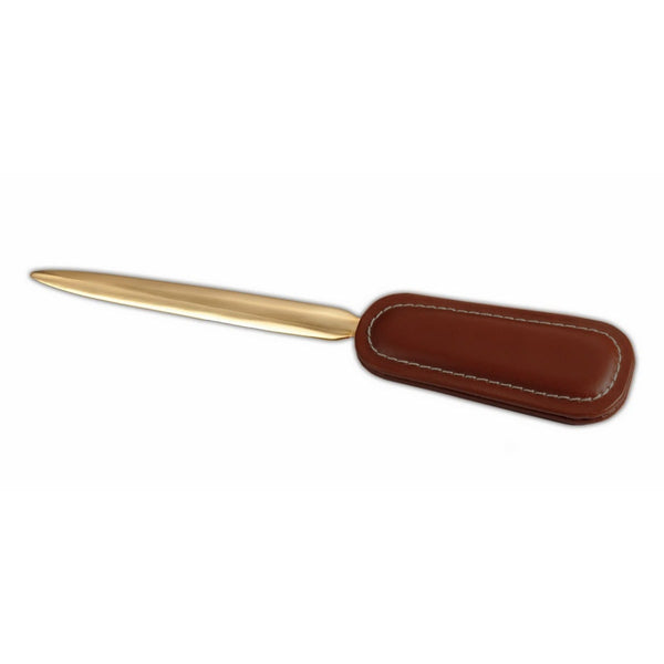 Dacasso Rustic Brown Leather Letter Opener