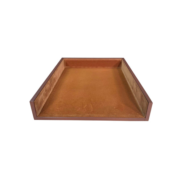 Dacasso Rustic Brown Leather Letter Tray