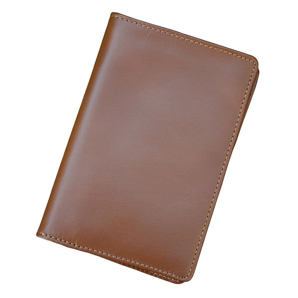 Dacasso Rustic Brown Leather Passport Holder