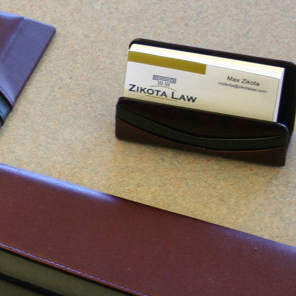 Dacasso Two-Tone Leather Business Card Holder