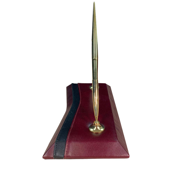 Dacasso Two-Tone Leather Double Pen Stand