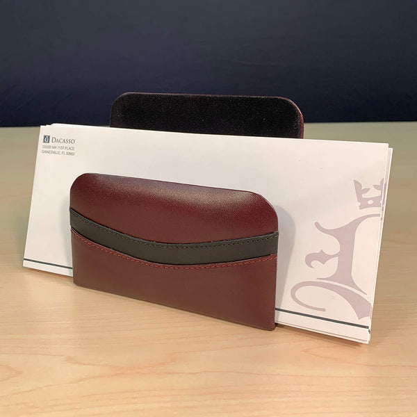 Dacasso Two-Tone Leather Letter Holder