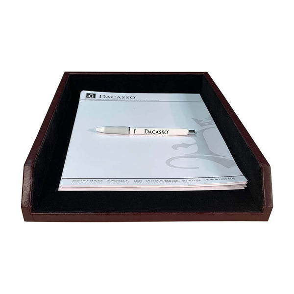 Dacasso Two-Tone Leather Letter Tray