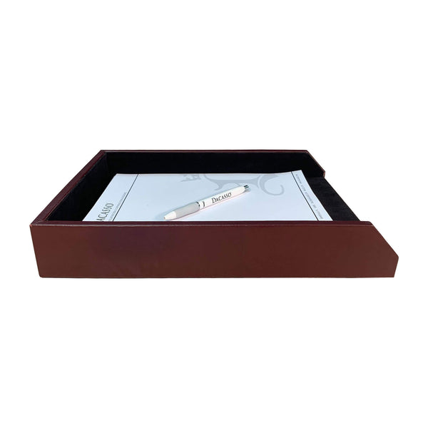 Dacasso Two-Tone Leather Letter Tray