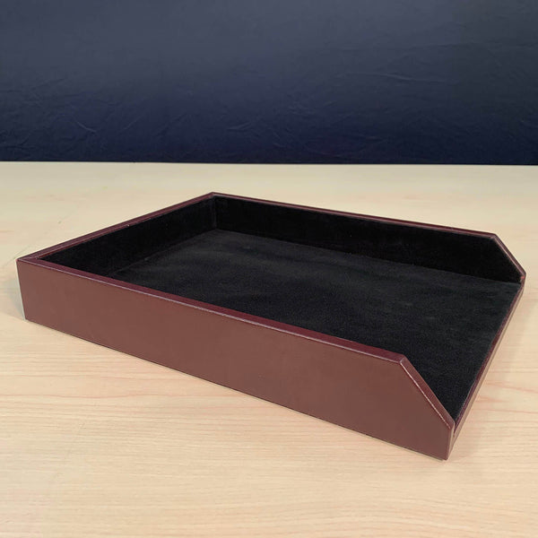 Dacasso Two-Tone Leather Letter Tray