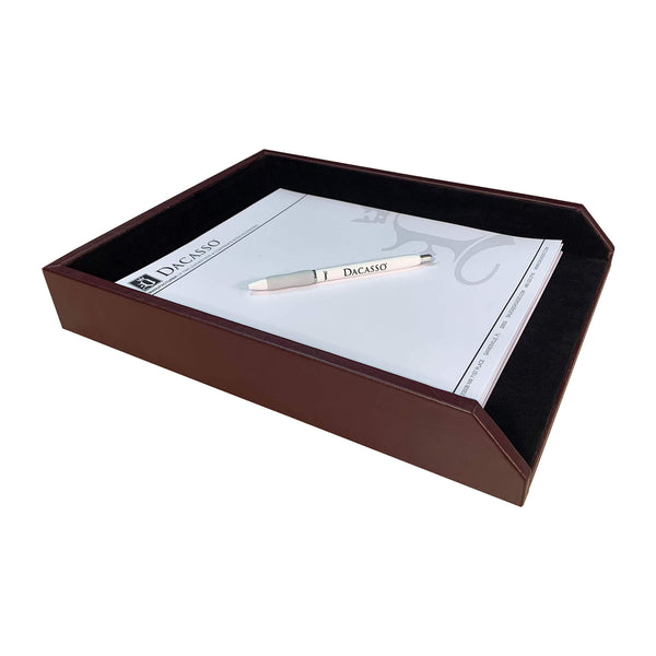 dacasso Two-Tone Leather Letter Tray