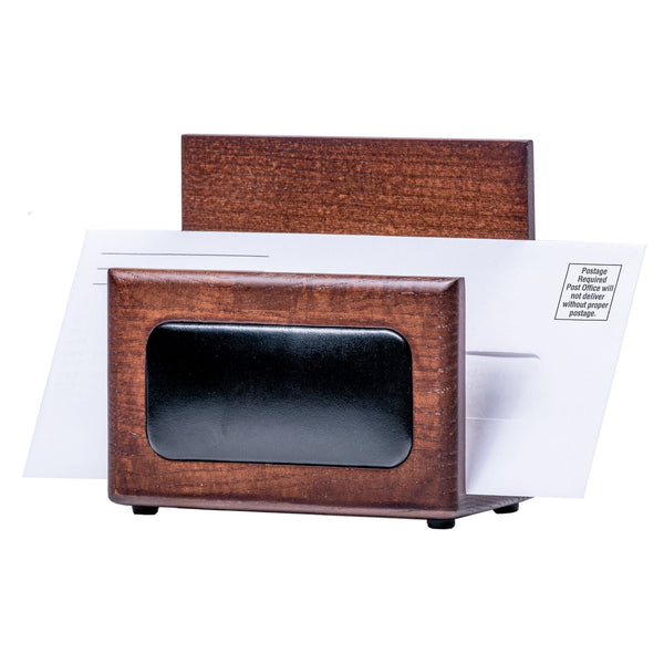 Dacasso Walnut & Leather Letter Holder