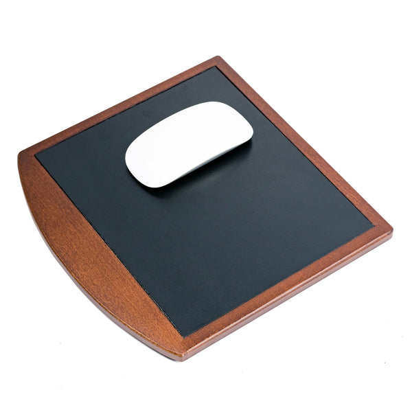 Dacasso Walnut & Leather Mouse Pad