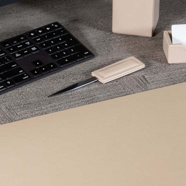 Dacasso White Latte Bonded Leather Letter Opener