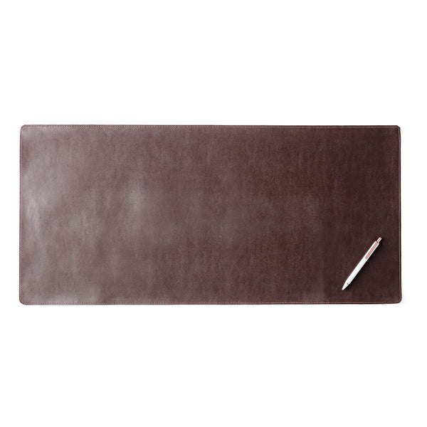 dacasso Dark Brown Bonded Leather 32" x 15" No Core Rollable Desk Mat/Pad