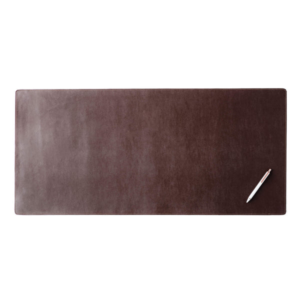 dacasso Dark Brown Bonded Leather 36" x 17" No Core Rollable Desk Mat/Pad