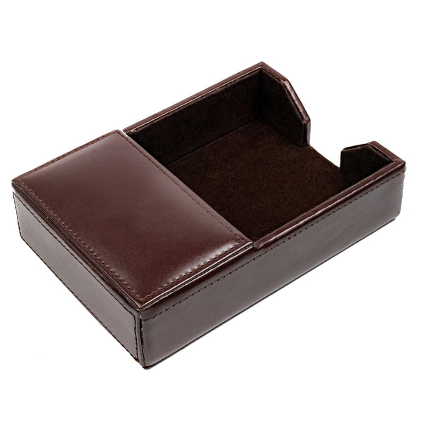 Dacasso Dark Brown Bonded Leather 4" X 6" Memo Holder