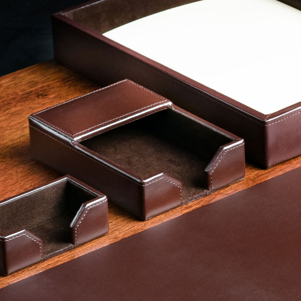 Dacasso Dark Brown Bonded Leather 4" X 6" Memo Holder