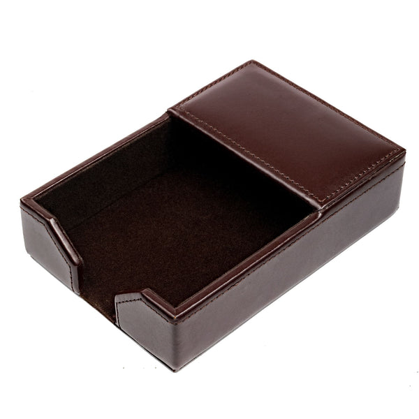 dacasso Dark Brown Bonded Leather 4" x 6" Memo Holder