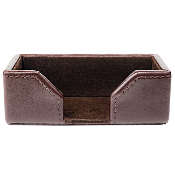 dacasso Dark Brown Bonded Leather Business Card Holder