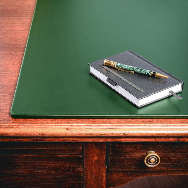 Dacasso Dark Green Leather 24" X 19" Desk Mat Without Rails