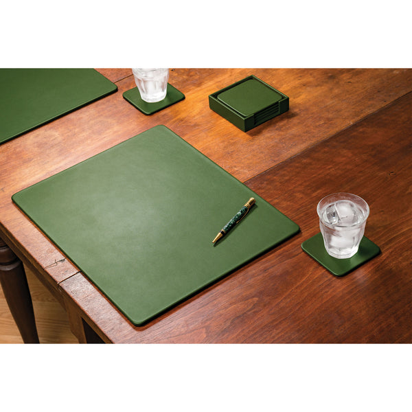 Dacasso Dark Green Leatherette 17 X 14 Conference Table Pad