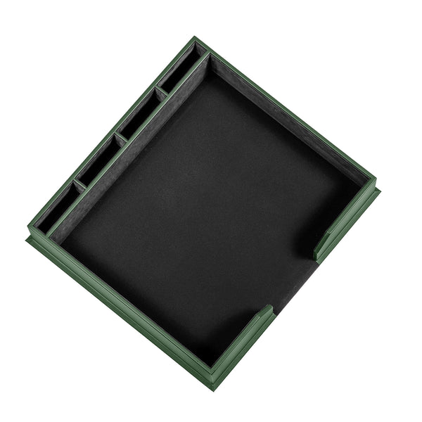 Dacasso Dark Green Leatherette Conference Pad Holder 17 X 14 Pads