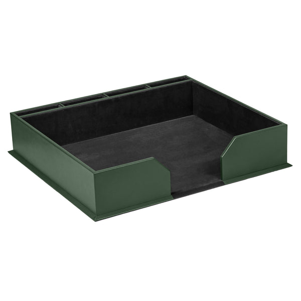 Dacasso Dark Green Leatherette Conference Pad Holder 17 X 14 Pads